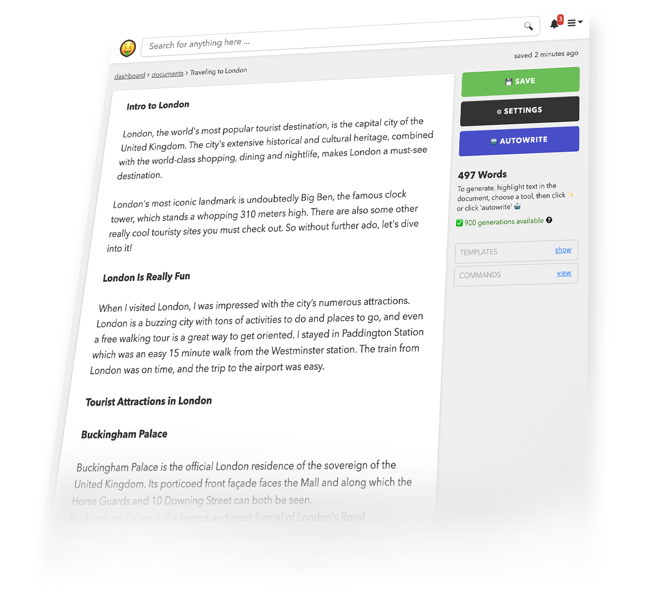 nichesss Long-Form Editor